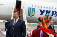 Пробки: Янукович пошутил о том, что будет летать на работу